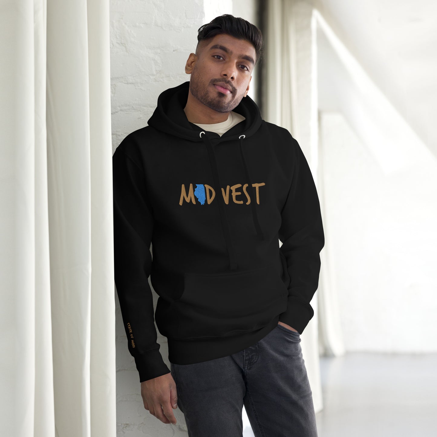 Illinois Midwest 'Love This' Embroidered Unisex Hoodie